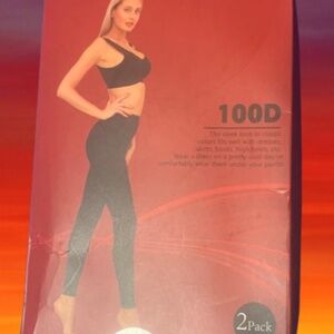 Slimming Tights High Waist Tights Control Top Pantyhose 3 pairs Black New